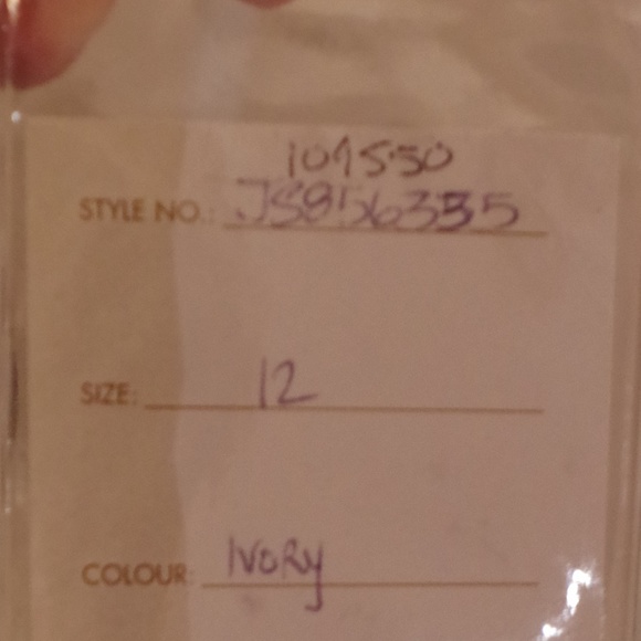 JS Collections Ivory Strapless Satin Gown NEW- Sz. 12 - Picture 3 of 7